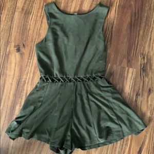 Miss Behave Girls Suede Romper